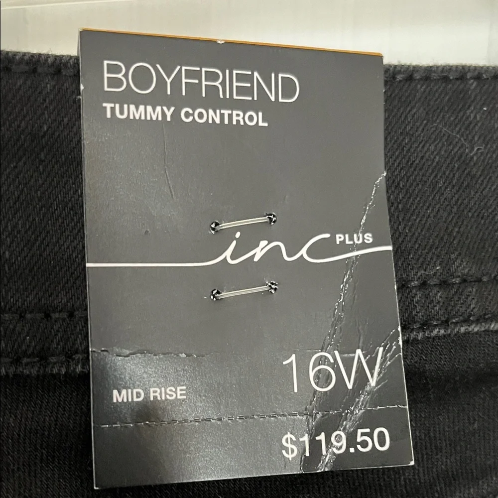 INC International Concepts Black Boyfriend Pants - Picture 2 of 9